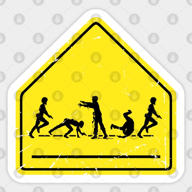 Jill Crossing (zombie) Sticker by CCDesign